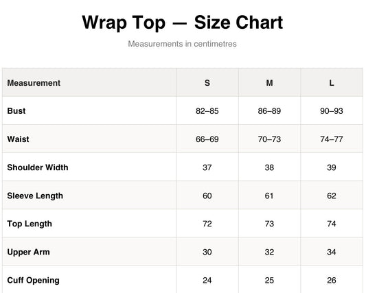 Mara wrap top - Preorder